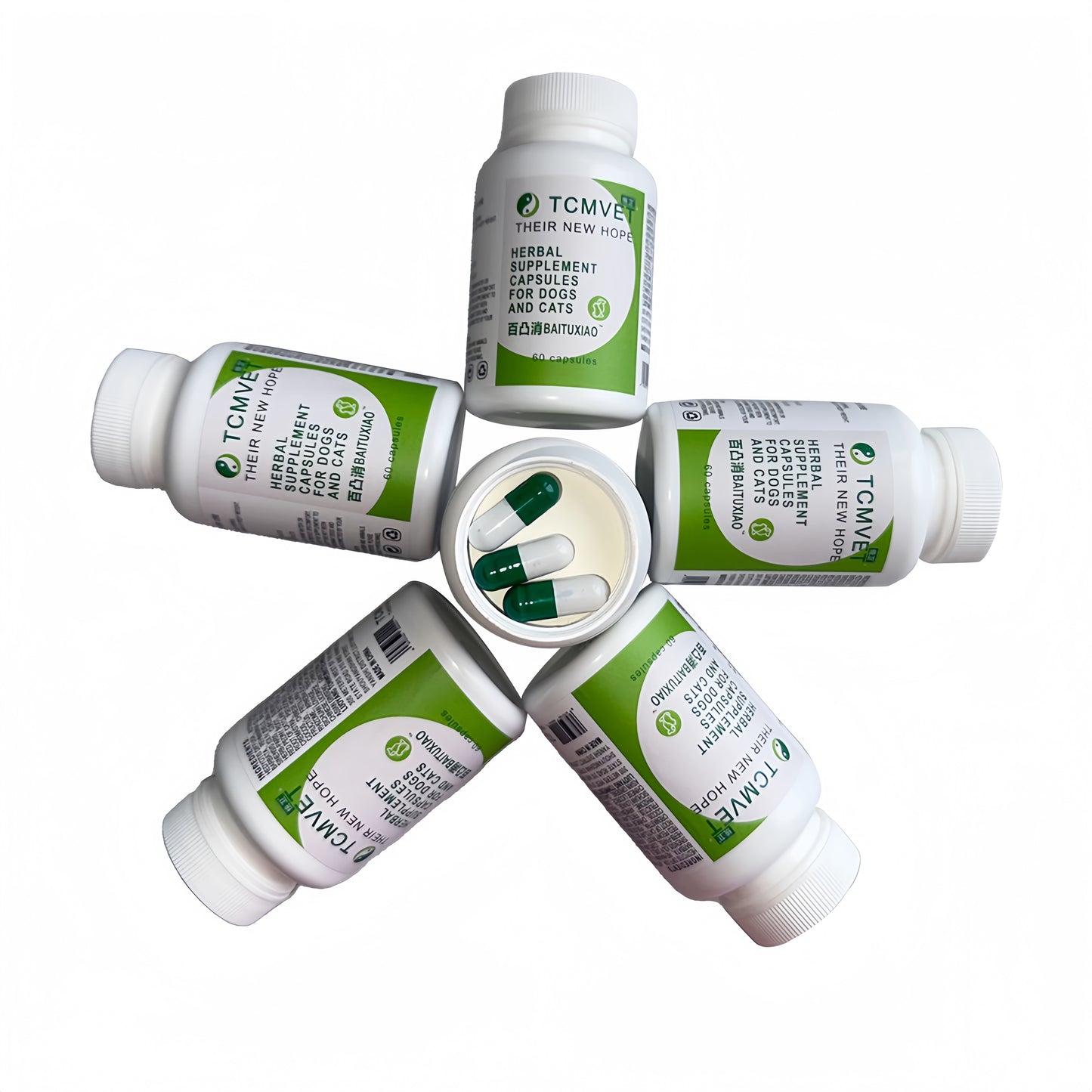 TCMVET Baituxiao Comprehensive Formula Herbal Supplement-Five Bottles